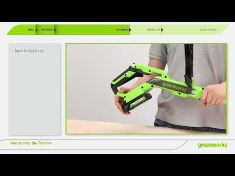 Greenworks 24V 12" String Trimmer & Edger | Assembly & Operator Guide