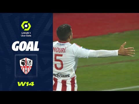 Goal Riad NOURI (45' +2 - ACA) AC AJACCIO - RC STRASBOURG ALSACE (4-2) 22/23