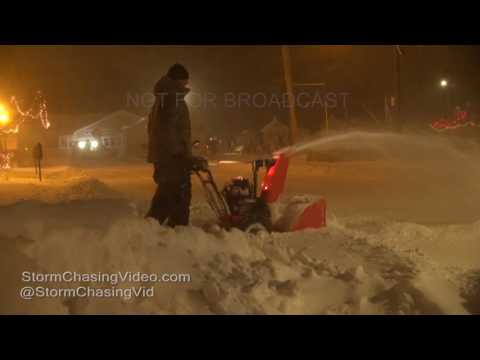 Plymouth, MA Evening Blizzard Conditions - 1/7/2017