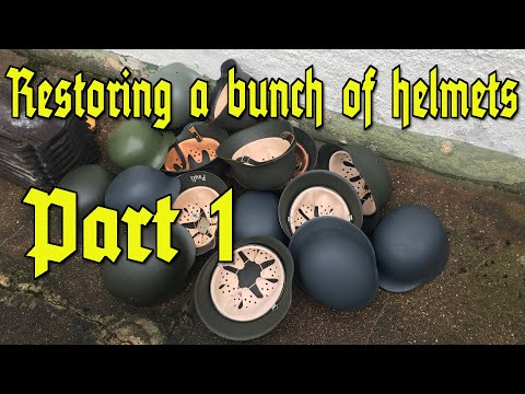Restoring a bunch of WWII Helmets Part 1 : The beginning/Show me what you got