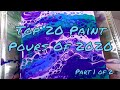 Top 20 Paint Pour Techniques of 2020 |  Part 1 Mixing Paint & Pours 1-8 | Fluid Acrylic Tutorial