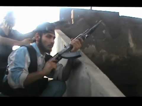 استهداف أحد قناصين النظام من قبل سرية أحرار الكتيبة التابعة لكتائب الفاروق في حمص