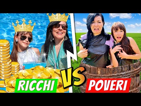 RICH VS POOR ON VACATION (in the pool)