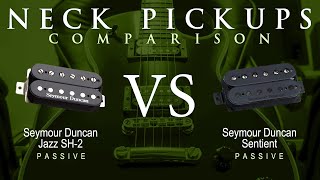 Video thumbnail for Seymour Duncan JAZZ SH-2 vs SENTIENT - Passive Neck Pickup Guitar Tone Comparison Demo by Mike Stamper