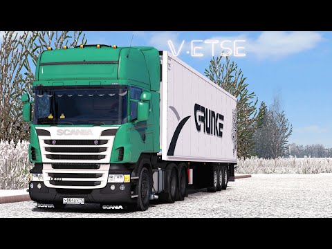 ETS 2, по Суровой России на SCANIA R 6x4,Биробиджан-Известковый.Везу фасованный бараний рубец.