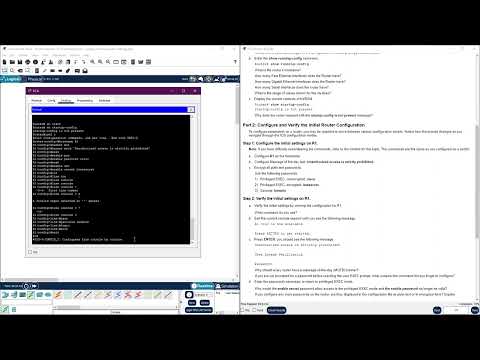 10.1.4 Packet Tracer - Configure Initial Router Settings