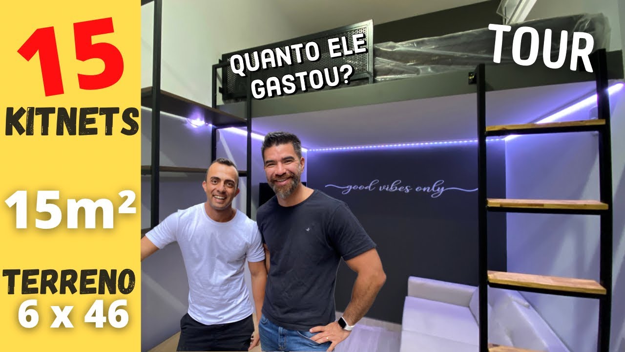 TOUR por 15 KITNETS PRONTAS em terreno 6x46 | Quanto custa construir em 2022?