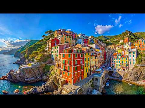 CINQUE TERRE ITALY WALKING TOUR - RIOMAGGIORE 4K THE MOST BEAUTIFUL VILLAGES IN ITALY