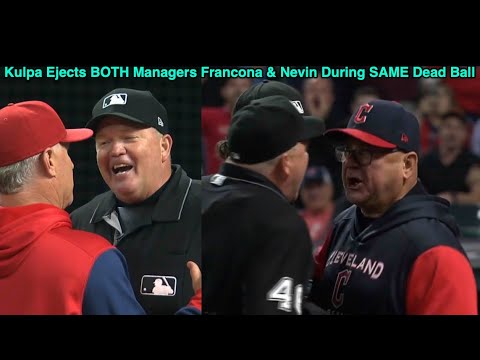 Ejections 162-3 - Umpire Kulpa Ejects BOTH Managers CLE Terry Francona & LAA Phil Nevin in Same Play