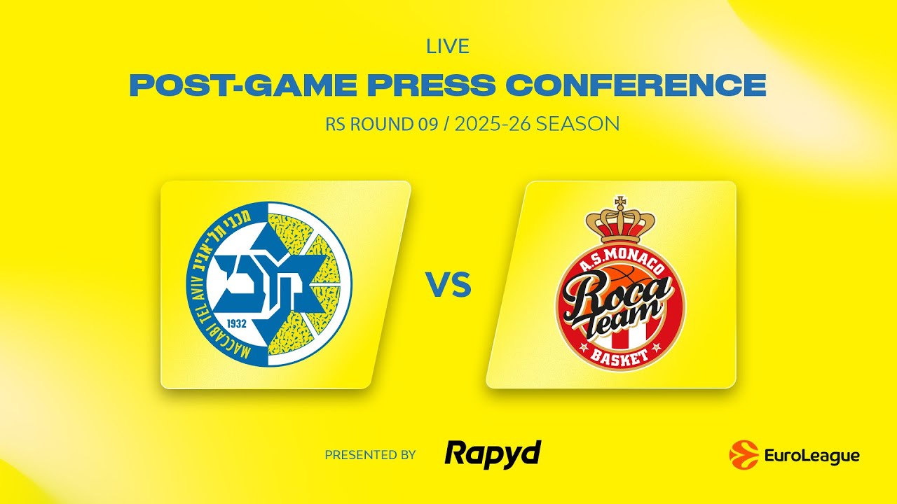 Press conference - Maccabi Rapyd Tel Aviv vs Monaco | צפו במסיבת העיתונאים