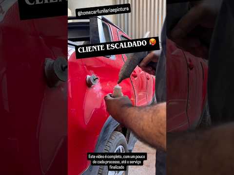 CLIENTE ESCALDADO funilaria e pintura lateral da strada #pinturaautomotiva #lanternagemepintura