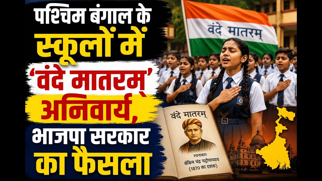पश्चिम बंगाल के स्कूलों में ‘वंदे मातरम्’ अनिवार्य, भाजपा सरकार का फैसला