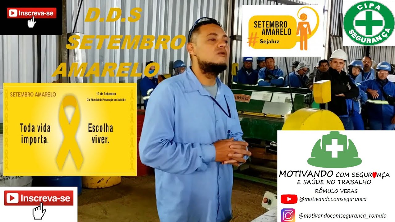 SETEMBRO AMARELO, TODOS (AS) JUNTOS EM FAVOR DA VIDA. MEGA D.D.S (Rômulo Veras)