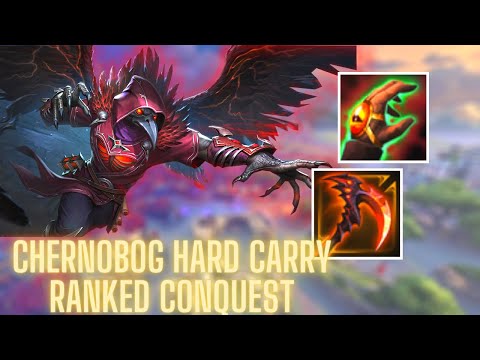 Smite Ranked Conquest | Chernobog 11-4 HARD CARRY