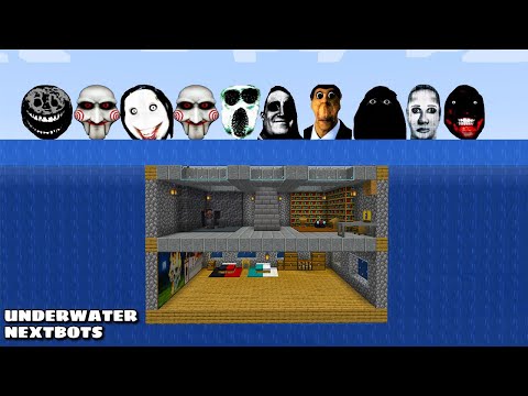 SURVIVAL UNDERWATER BASE WITH 100 NEXTBOTS in Minecraft - Gameplay - Coffin Meme