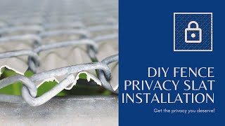 preview picture of video 'How to Install chain link Privacy Slats. www.justslats.com'