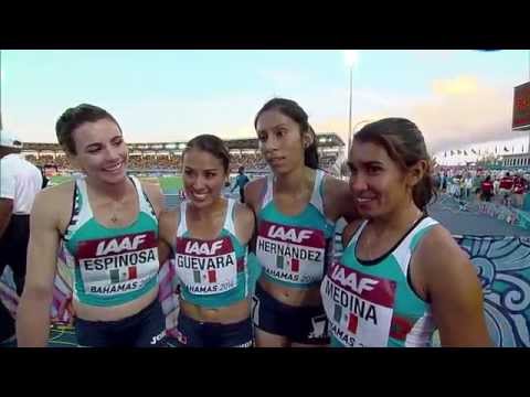 IAAF World Relays Bahamas 2014 - Mixed Zone 8 Laps Race Mexico Women
