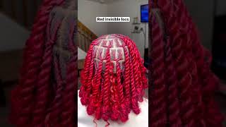 Invisible locs bob #invisiblelocs #redinvisiblelocs #invisiblelocsbob