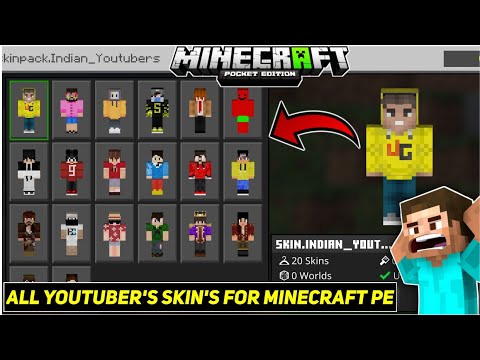 Unlock All Youtubers' Skins! Minecraft 1.19