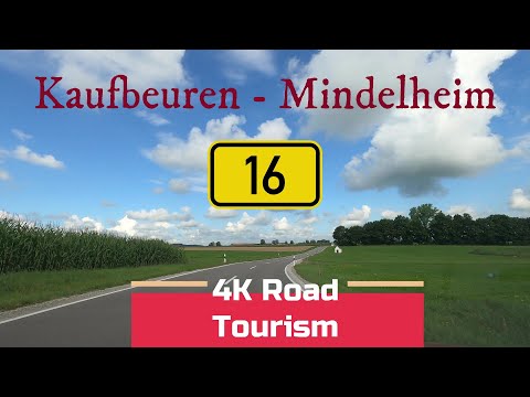 Driving Germany: B16 Kaufbeuren - Mindelheim - 4K drive between 2 wonderful medieval towns