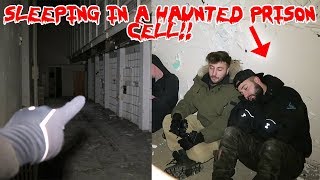 SLEEPING IN A HAUNTED PRISON CELL! ! GHOST SHADOW CAUGHT ON CAMERA | MOE SARGI