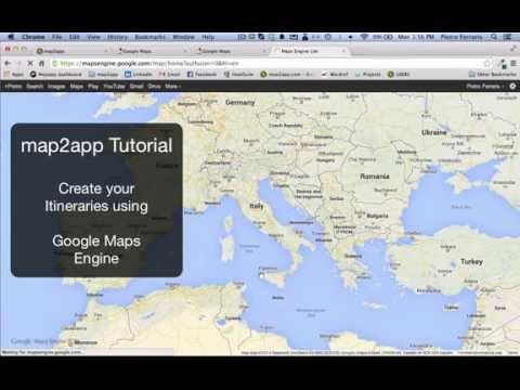 6) map2app Tutorial - Create a KML file using Google Maps Engine