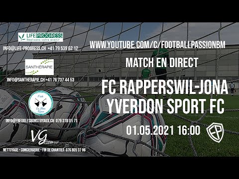 MATCH EN DIRECT - FC Rapperswil-Jona  - Yverdon Sport FC-  01.05.2021 16:00