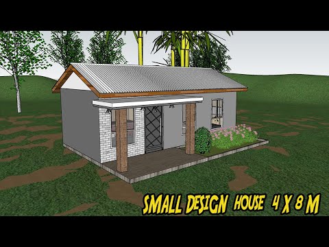 Plano de Casa con Medidas de 4 x 8 metros / PLANOS DE CASAS PEQUEÑAS