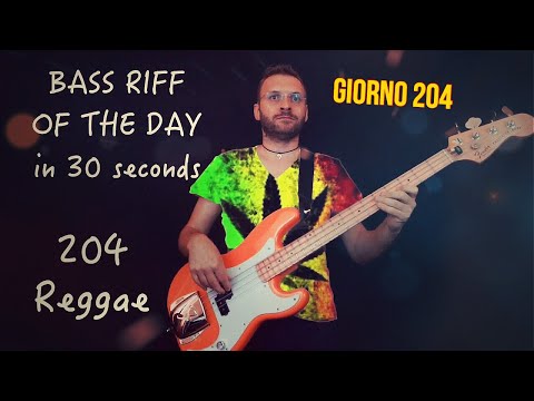 Basso stile Reggae bassline Fender Precision Bass Riff of the day in 30 seconds, giorno 204