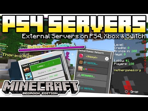 Skippy 6 Gaming - Minecraft Bedrock - PS4 SERVERS + External Servers on ANY Version ( Tutorial ) PS4 , Xbox & Switch