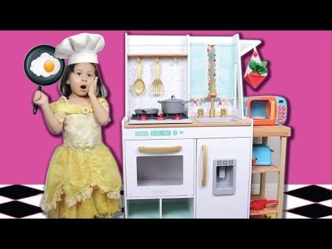 Chloe Finge Brincar de Chef e Cozinha de Brinquedo ! Pretend Play Kitchen Toys