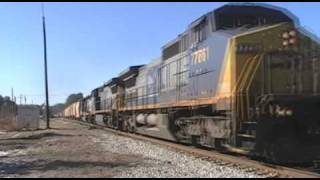 preview picture of video 'CSX Q618 Freight Train at Dacula, GA'
