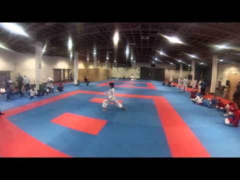 Sandy SCORDO & Kiyou SHIMIZU @ warm-up area before Final - 2014 Word Karate Championships