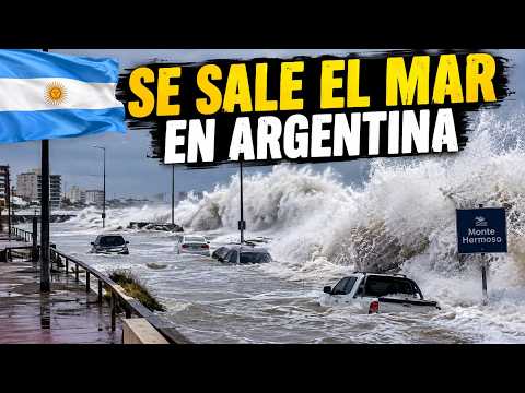 ¡SE SALE EL MAR EN ARGENTINA! OLAS DE 3 METROS INVADEN LAS CALLES DE MONTE HERMOSO.