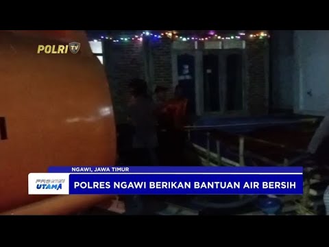 POLRES NGAWI SALURKAN BANTUAN AIR BERSIH
