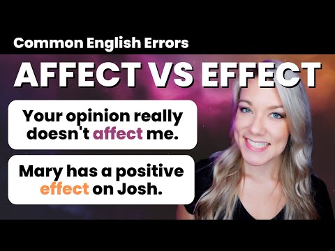 Affect VS Effect English Grammar Lesson | Common English Errors + QUIZ