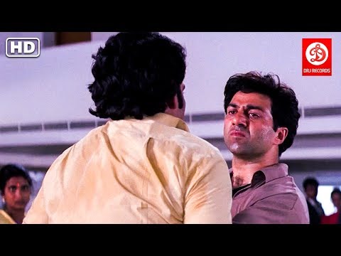 Fights & Action Scenes - Sunny Deol - Raveena Tandon - Anupam Kher - Ziddi Action Drama Hindi Movie