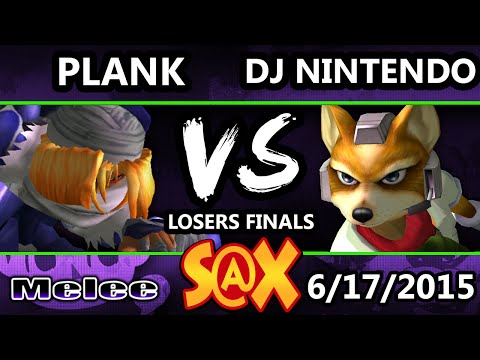 S@X 102 - DJ Nintendo (Fox) Vs. Plank (Sheik) SSBM Losers Finals -Smash Melee