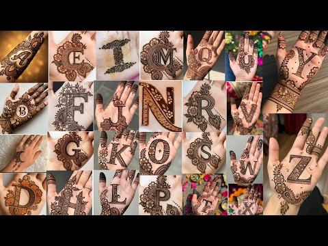 Alphabet mehndi designs | AtoZ mehendi designs| cone designs | mehandi design | mehdi ka dizain |