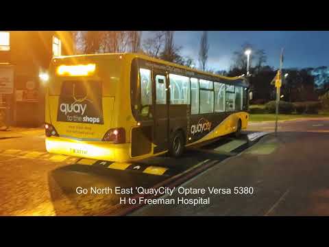Buses in Newcastle in the dark | 5380 on the H | Stanley Travel E3 | Arriva X30 | Phoenix 808