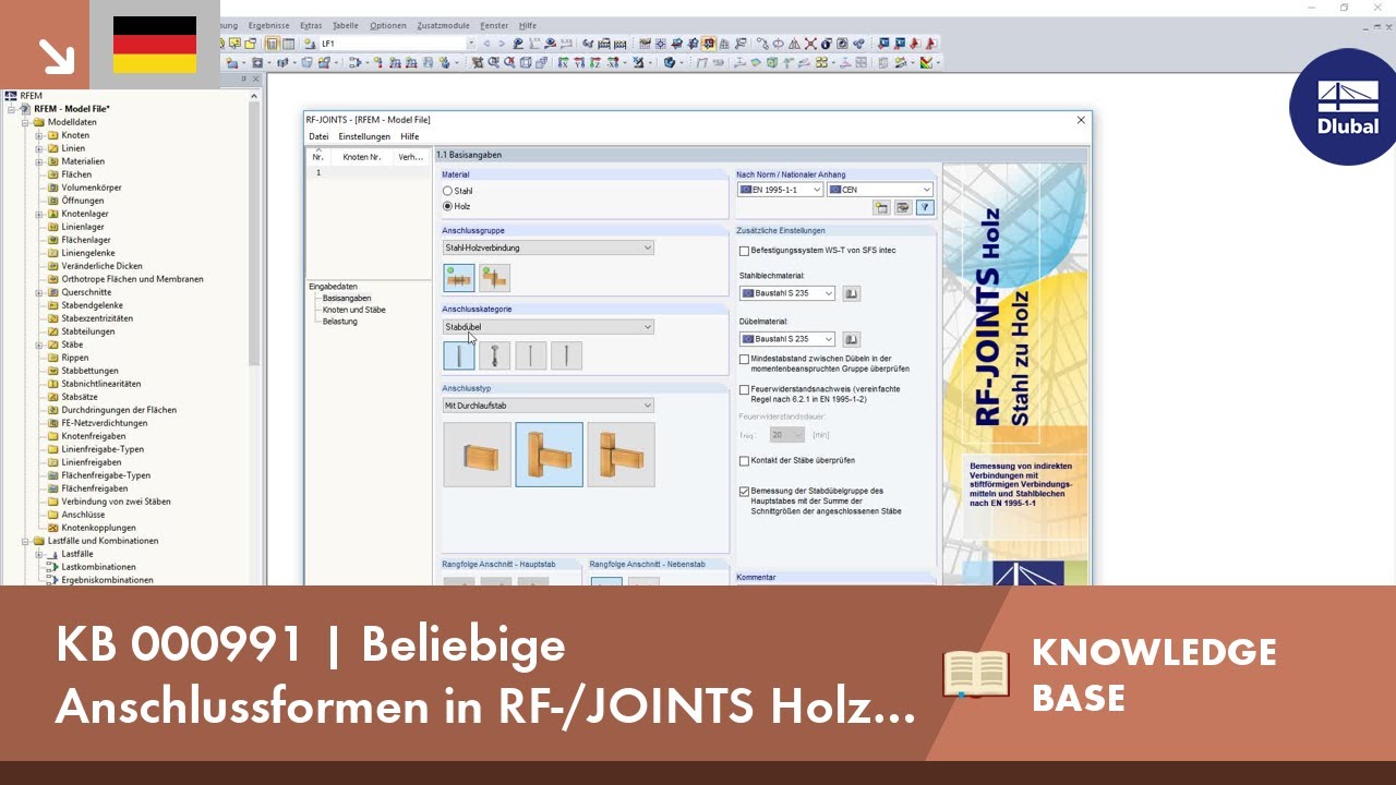 KB 000991 | Beliebige Anschlussformen in RF-/JOINTS Holz - Stahl zu Holz