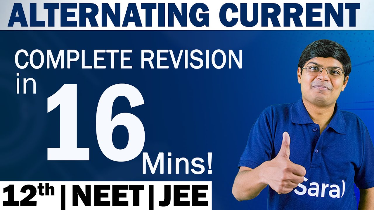 Alternating Current Class 12 One Shot for NEET Formulae and Concept