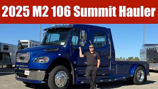 A preview image of the linked video showcasing 2025 Freightliner M2 106 Plus Summit Hauler