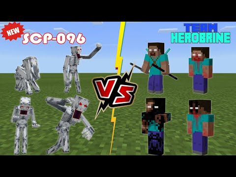 New SCP 096 VS Team Herobrine [Minecraft PE]