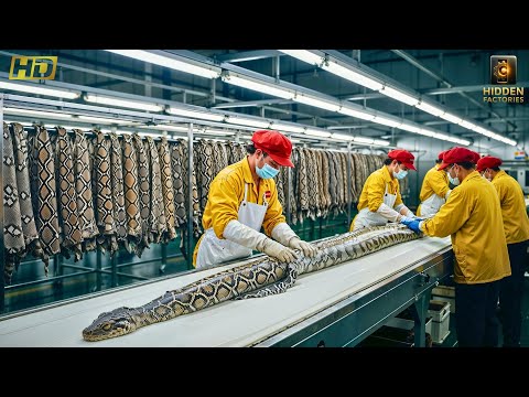 Inside the Python-Leather Factory: From Raw Skin to Luxury Fashion (Full Process)