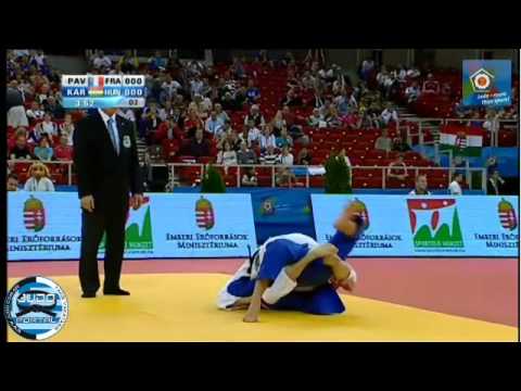 European Judo Championship Budapest 2013 -57kg PAVIA Automne FRA) - KARAKAS Hedvig (HUN)