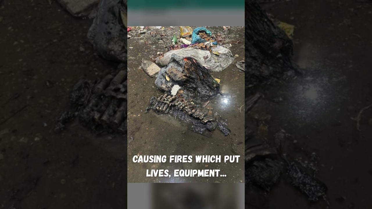 Battery fire at Hornsey Street Waste Transfer Station - YouTube