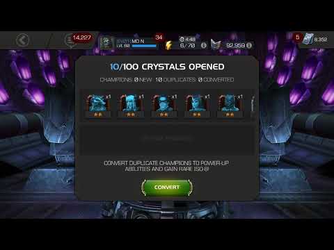 100 Premium Hero Crystal Opening