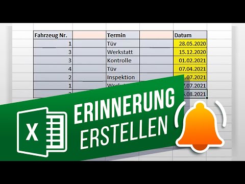 Benachrichtigung oder Erinnerung in Excel erstellen | Termin-Überwachung per Formatierung