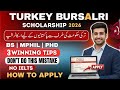 Turkey Burslari Scholarship 2026 Fully Funded BS MS PhD How To Apply